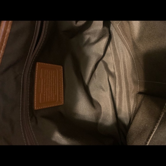 Coach Soho Brown Signature Jacquard Leather Satchel F12312 - Picture 5 of 6